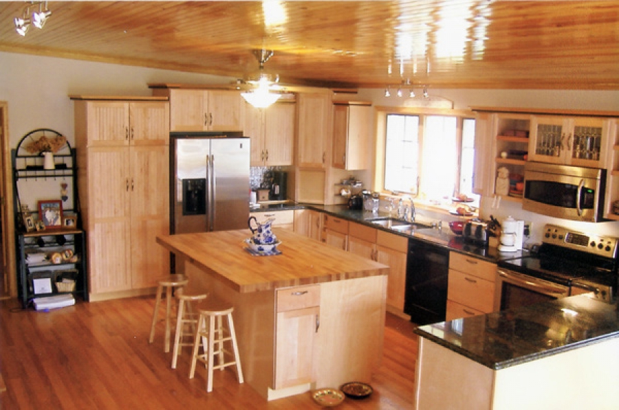 Kitchen with pine accents